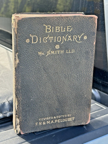 1900 antique bible dictionary - bible,